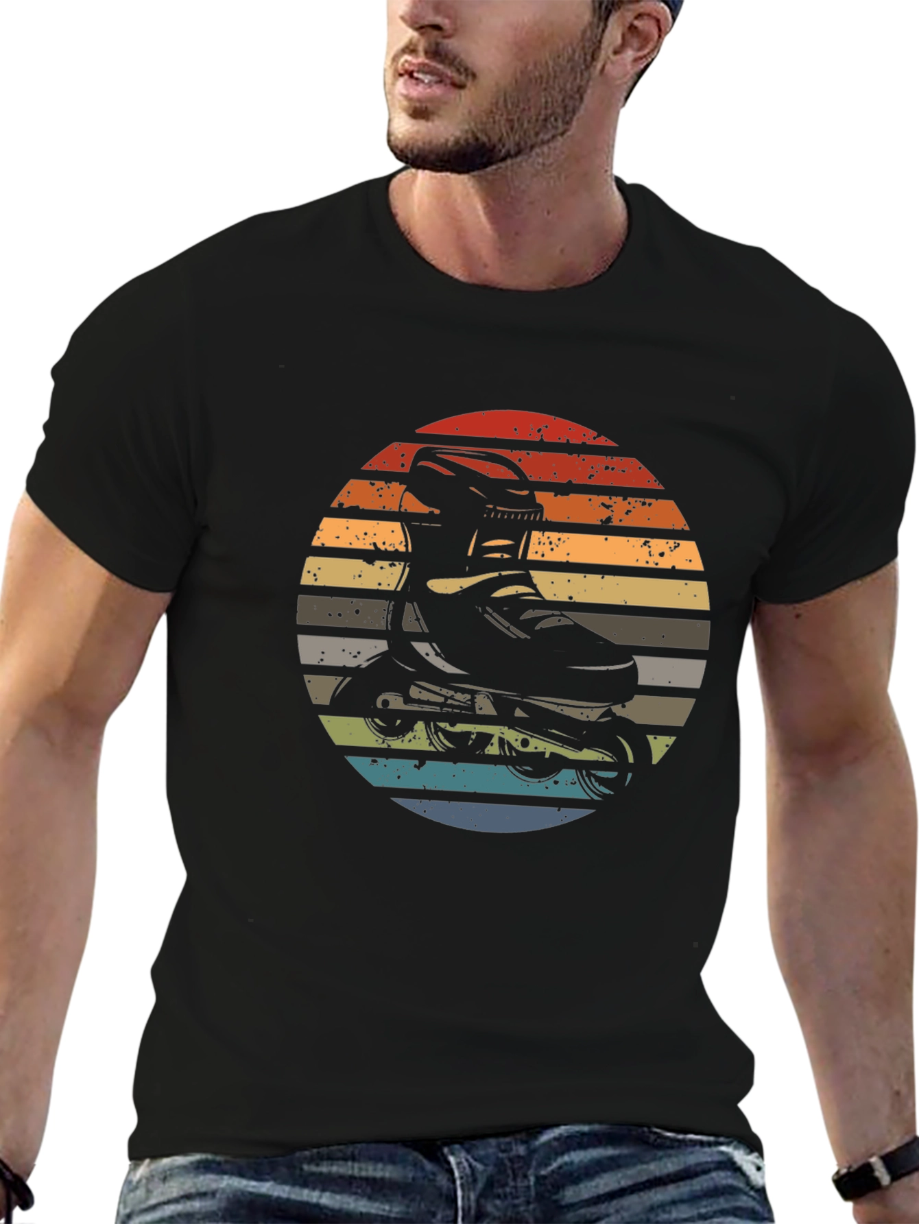 Retro Inline Skate Sunset T-Shirt