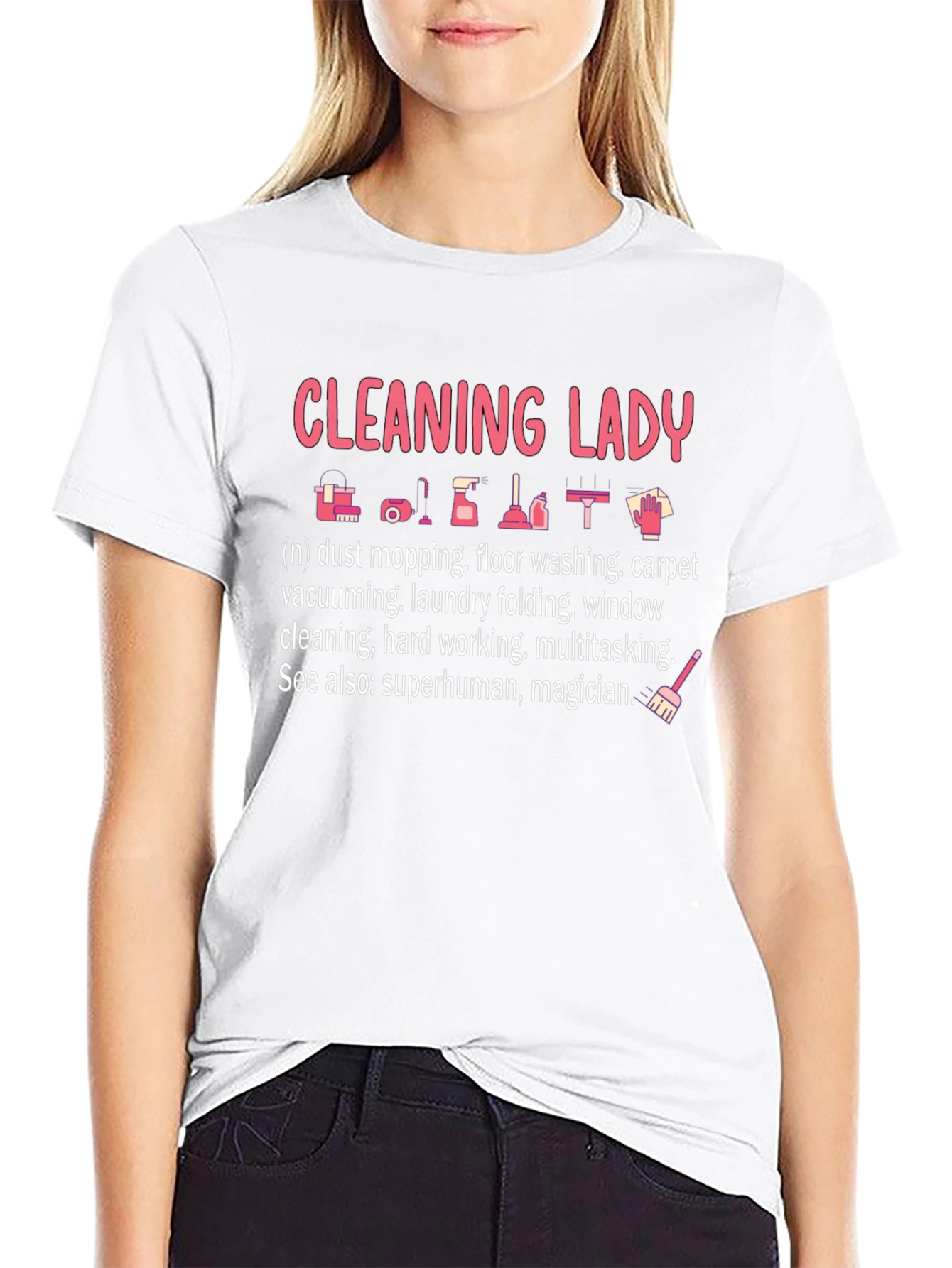 Cleaning Lady Graphic T-Shirt