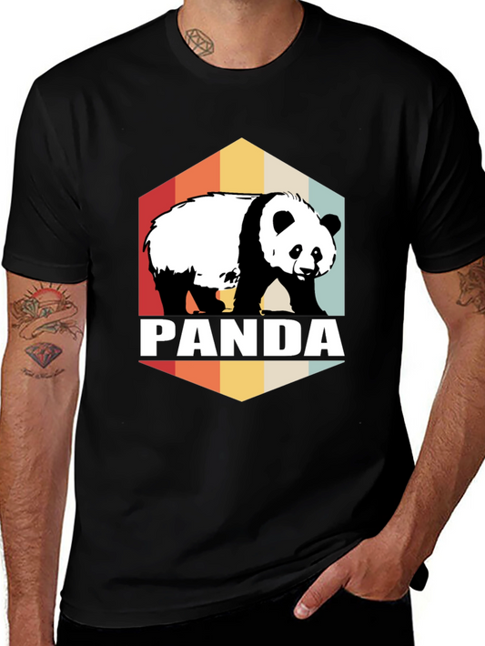 Retro Panda Graphic Tee - Soft Cotton Blend