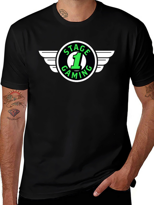 Stage 1 Gaming Black Graphic T-Shirt