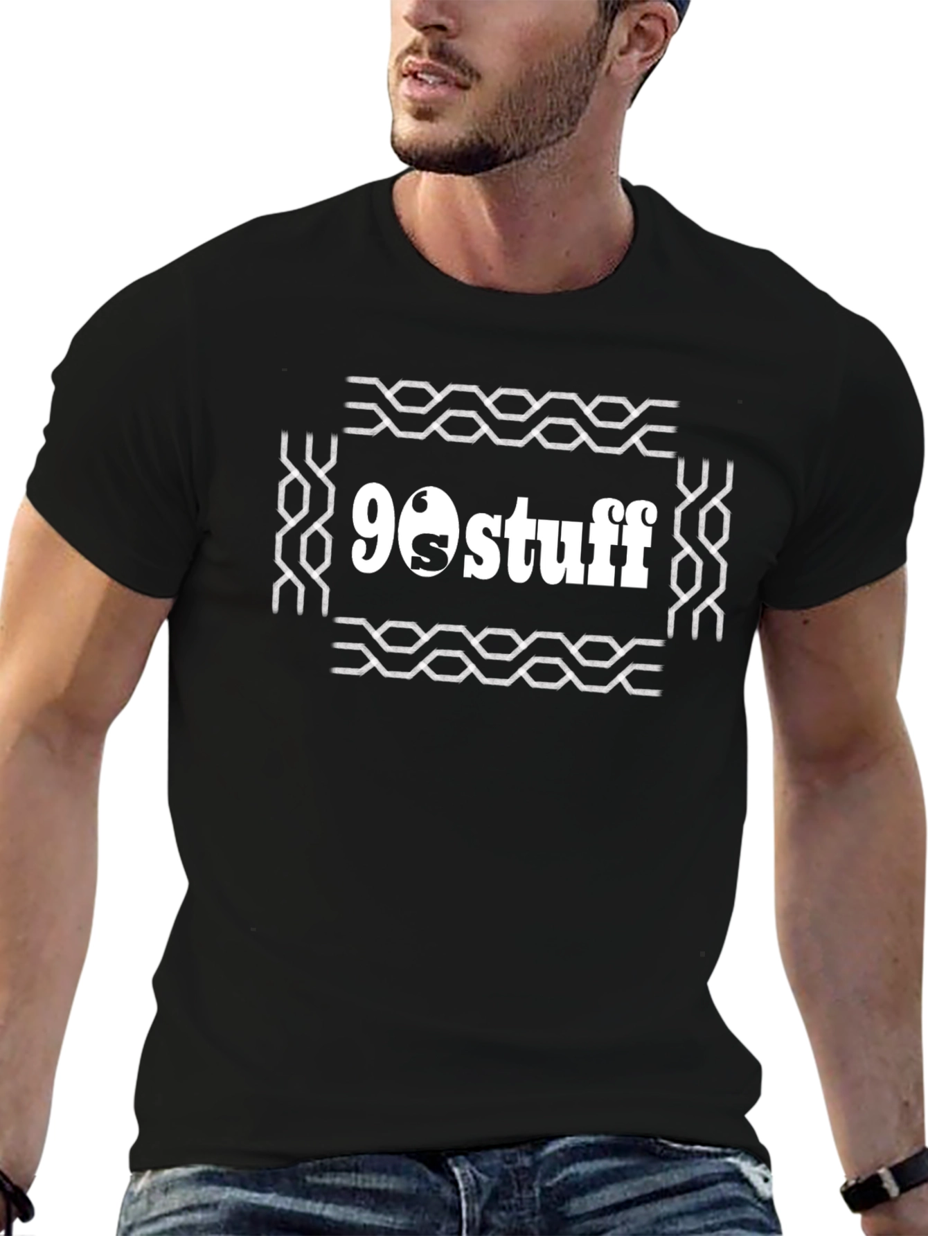 90s Stuff Graphic Tee - Retro Black T-Shirt