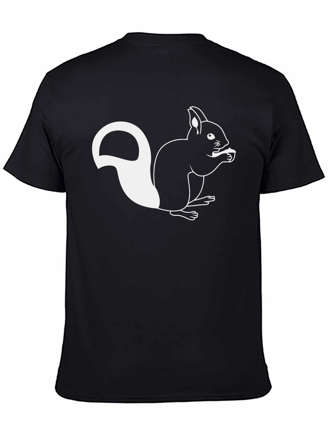 Squirrel Graphic Tee - Black Cotton Blend