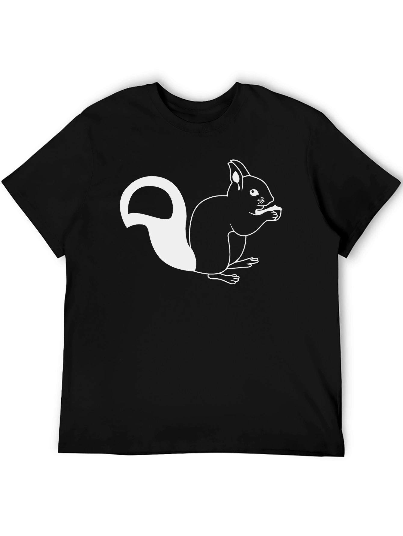 Squirrel Graphic Tee - Black Cotton Blend