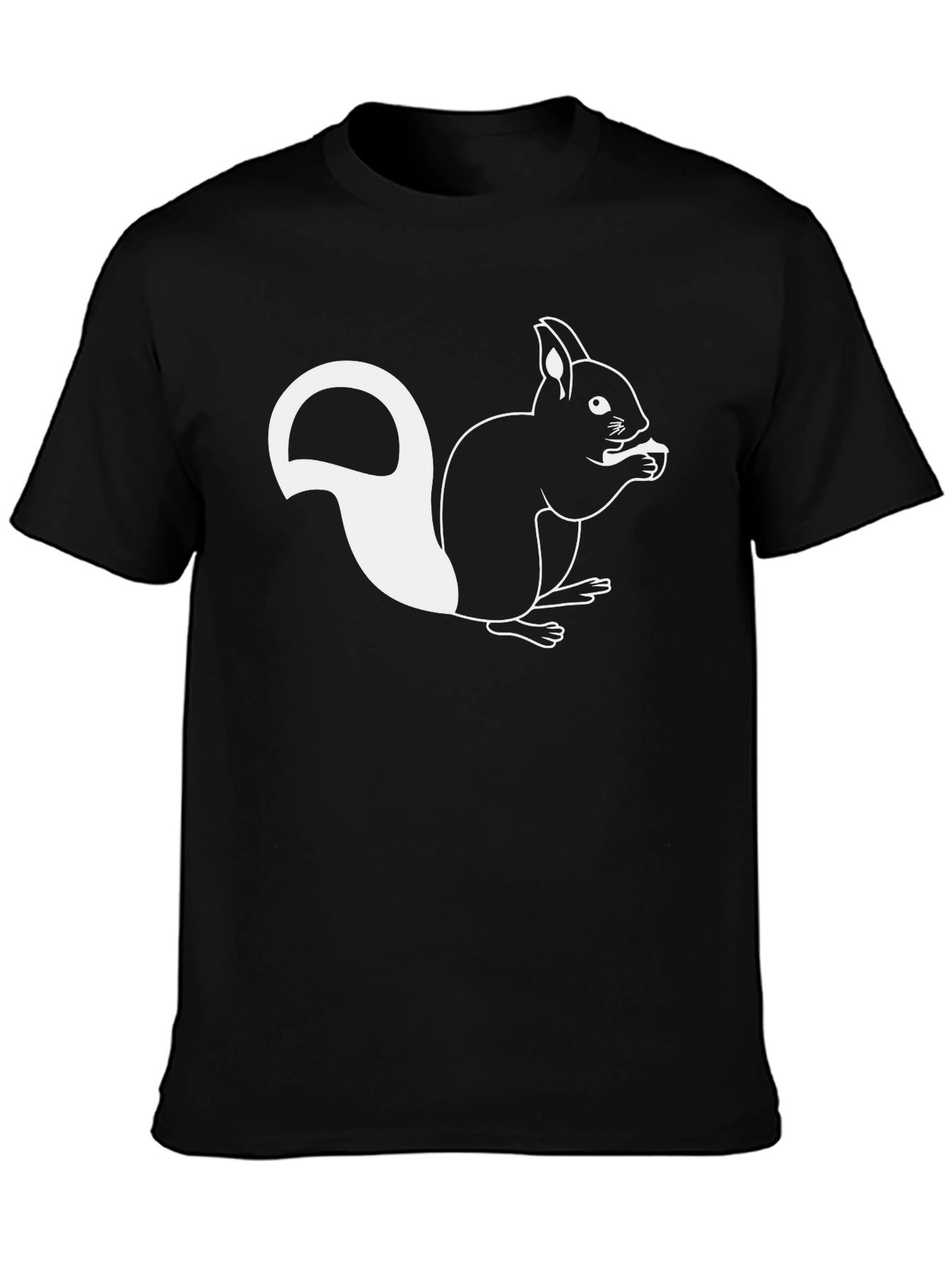 Squirrel Graphic Tee - Black Cotton Blend