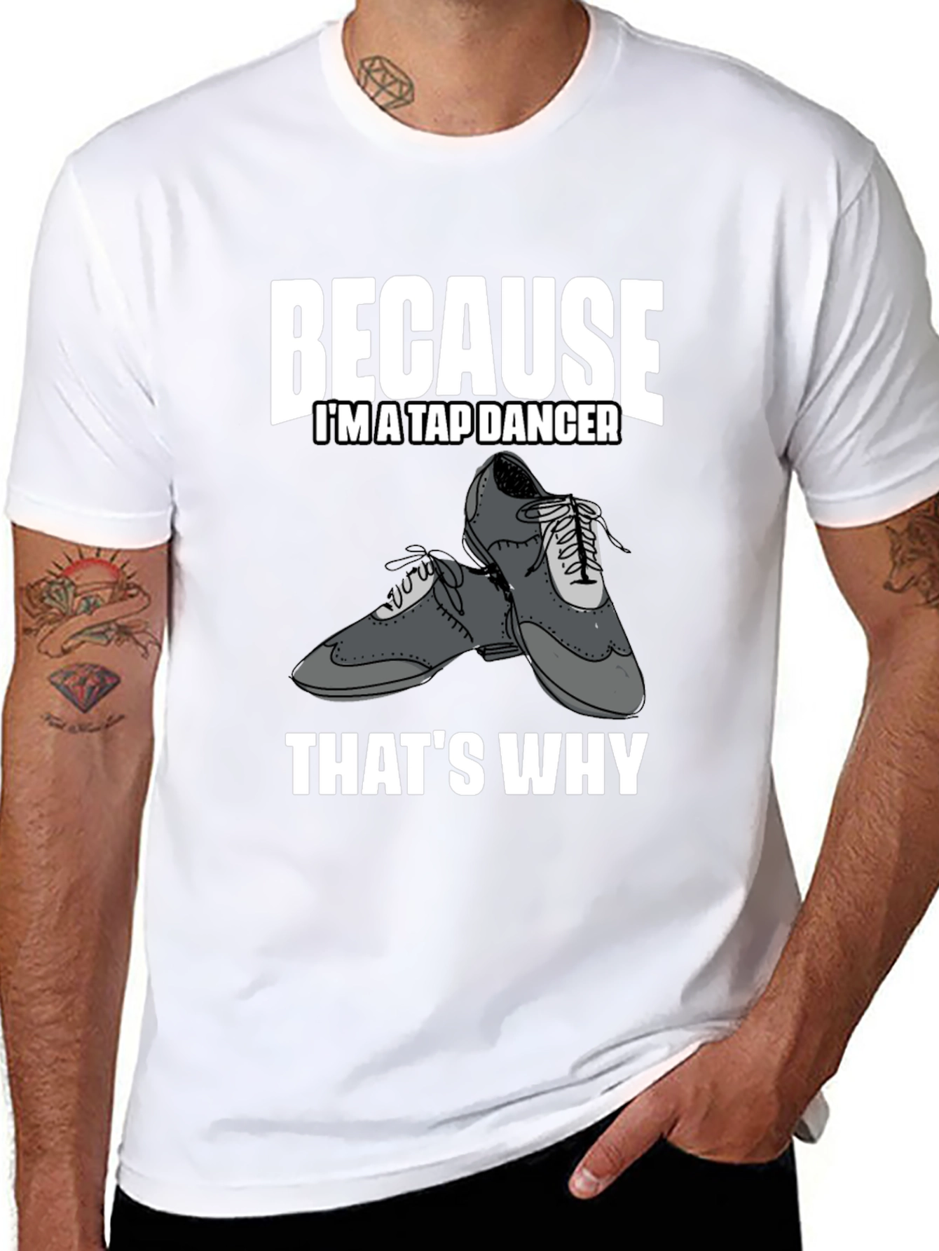 Tap Dancer Graphic Tee - Black Cotton T-Shirt