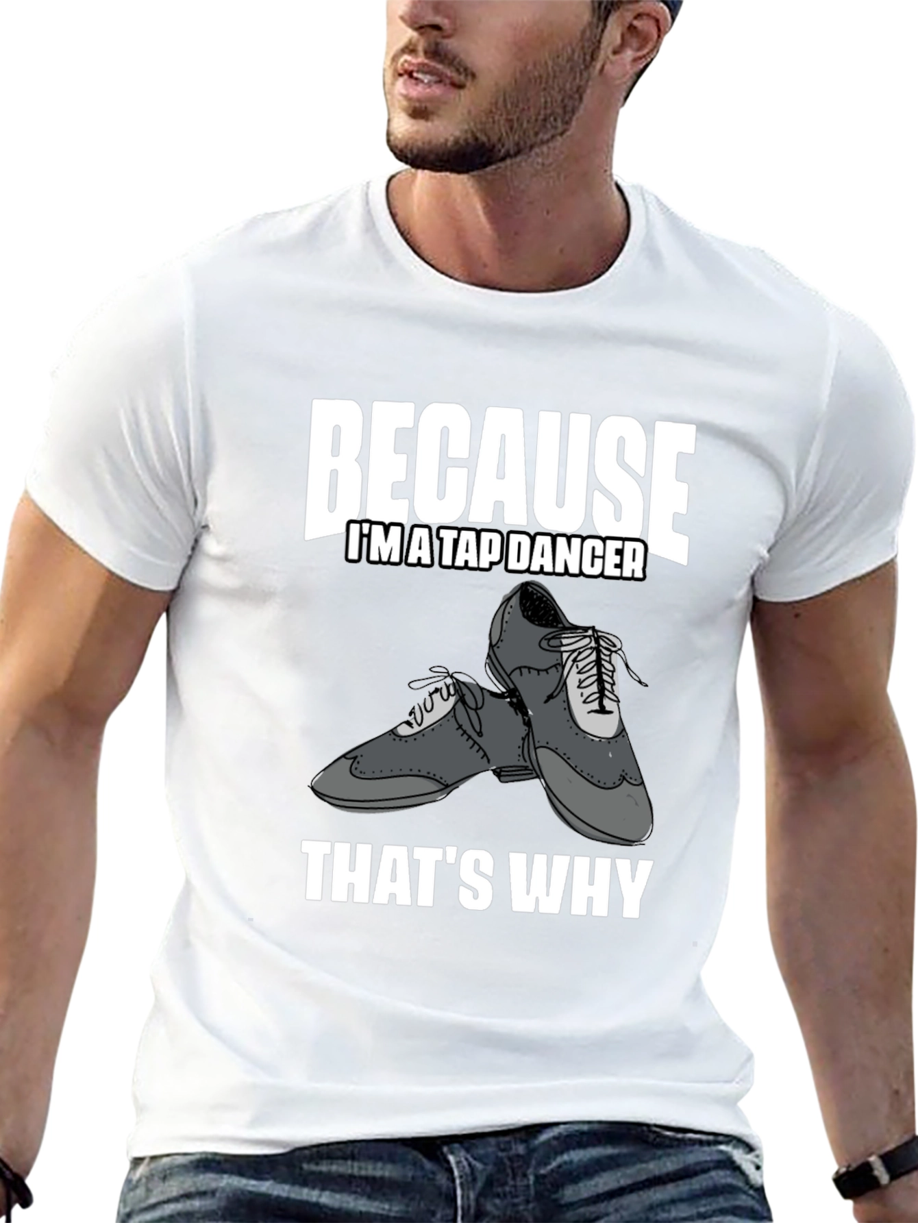 Tap Dancer Graphic Tee - Black Cotton T-Shirt