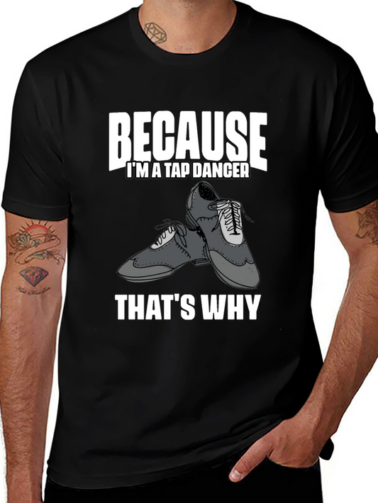 Tap Dancer Graphic Tee - Black Cotton T-Shirt