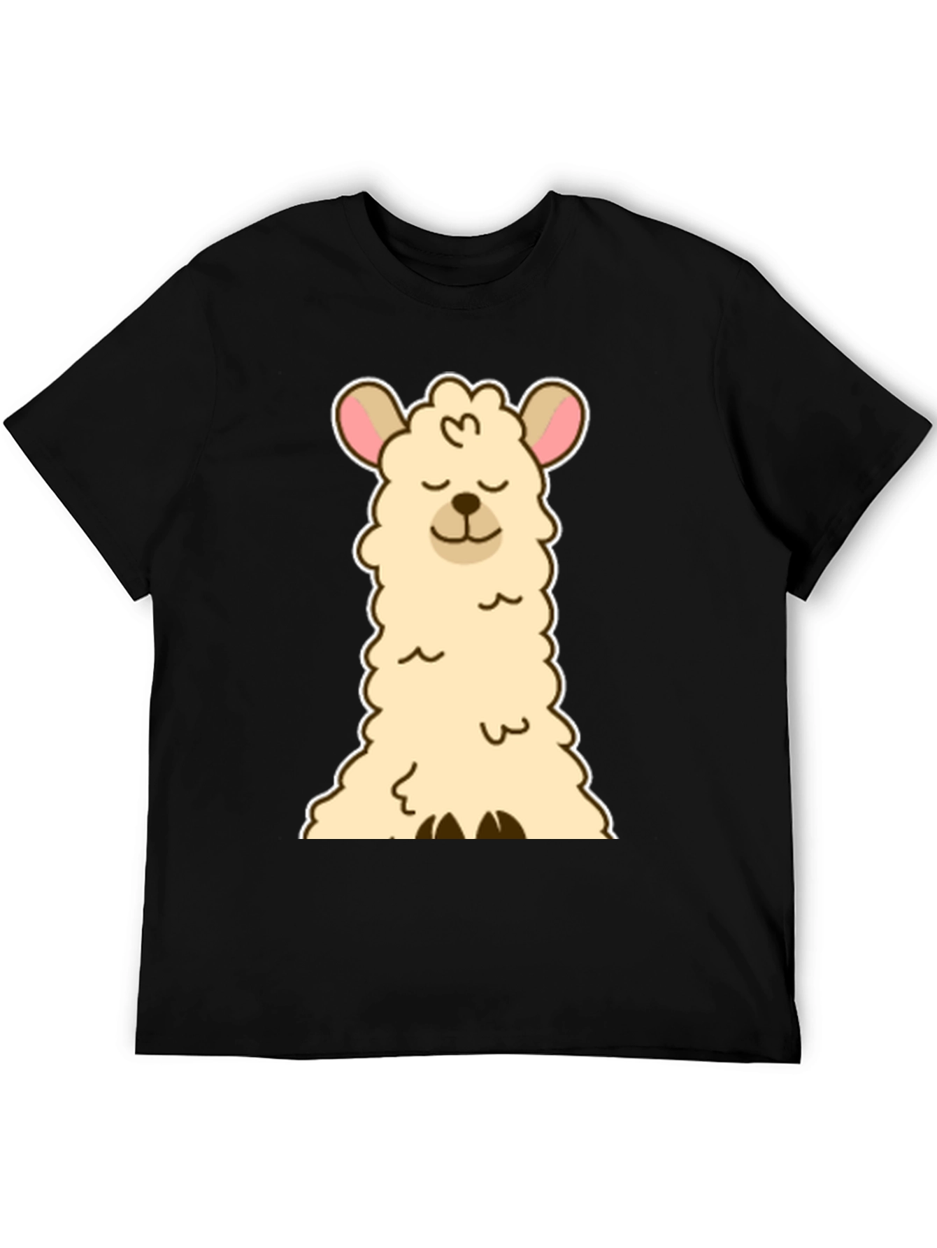 Cute Llama Graphic Tee - Black Unisex T-Shirt