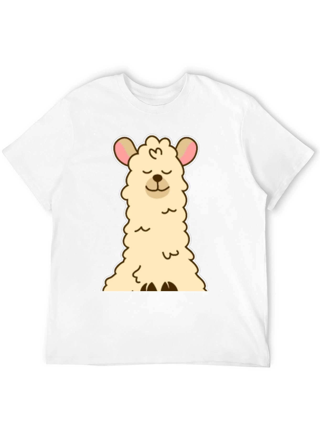 Cute Llama Graphic Tee - Black Unisex T-Shirt