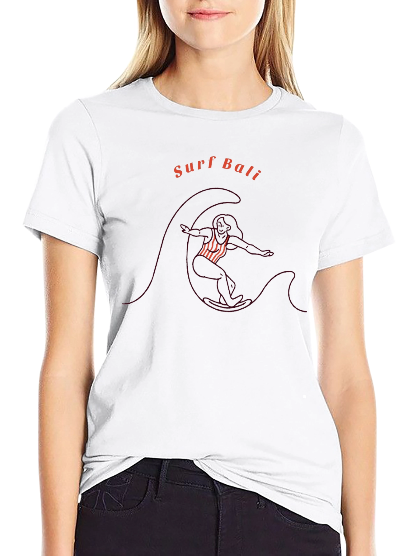 Surf Bali Graphic Tee - Black Cotton