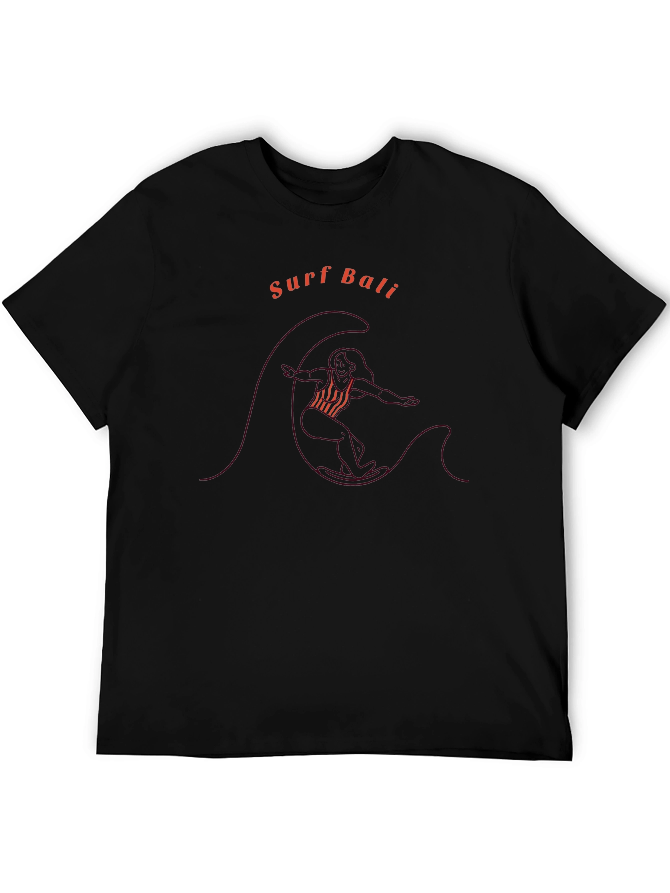 Surf Bali Graphic Tee - Black Cotton