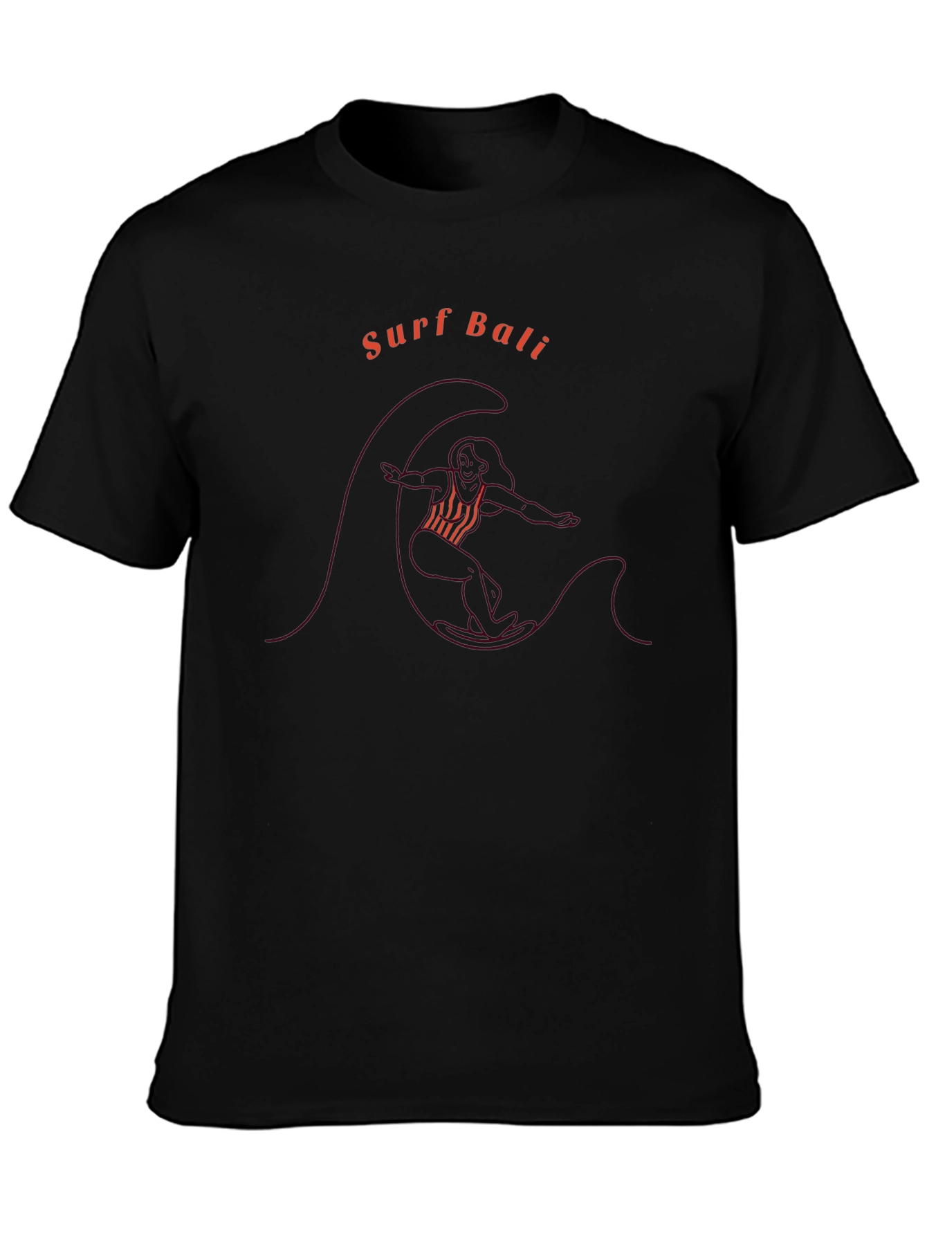 Surf Bali Graphic Tee - Black Cotton