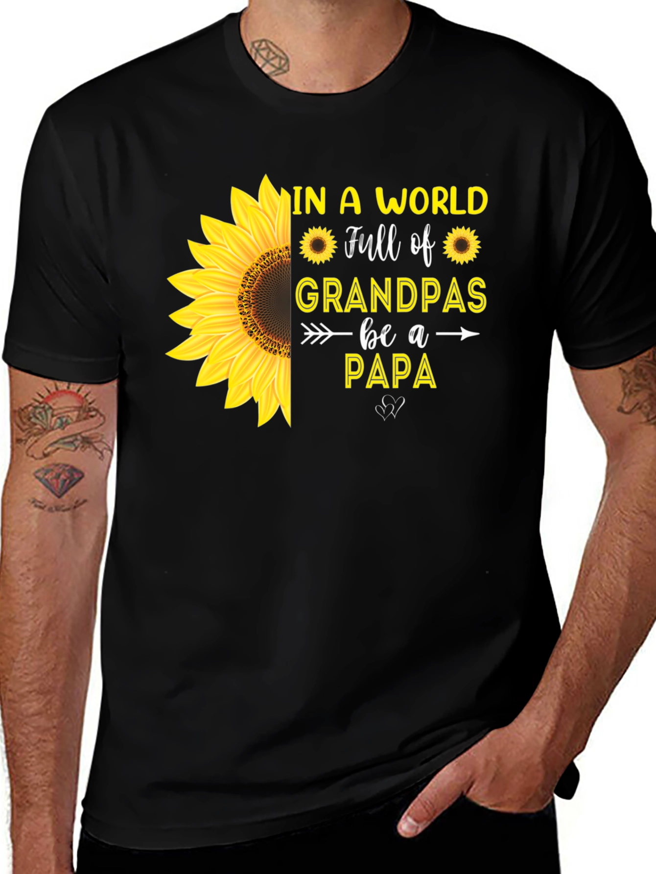 Sunflower Papa T-Shirt: Grandpas Be a Papa