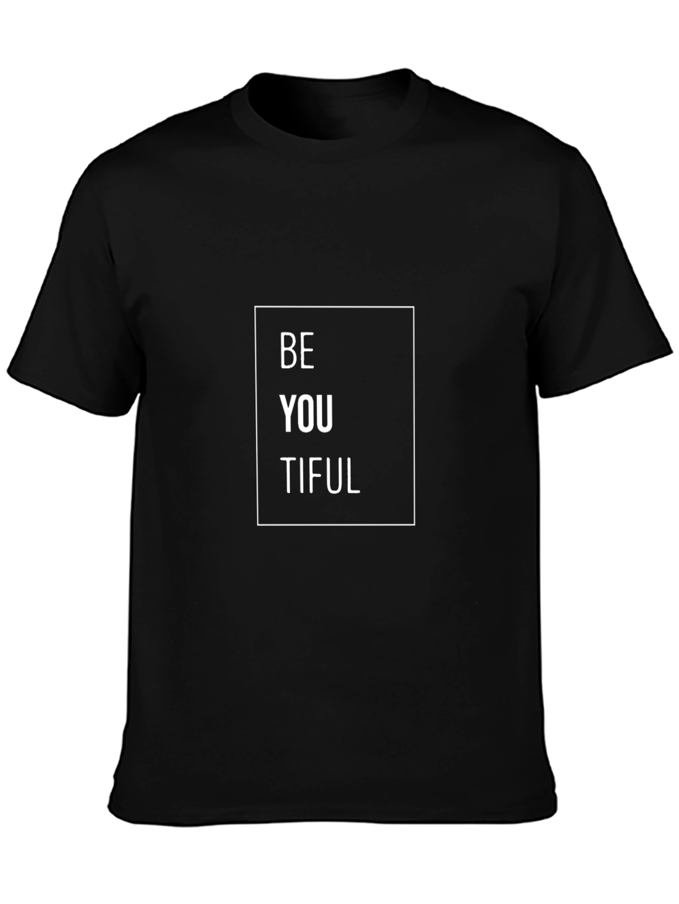 BeYOUtiful Black Graphic Tee - Stylish Casual Wear