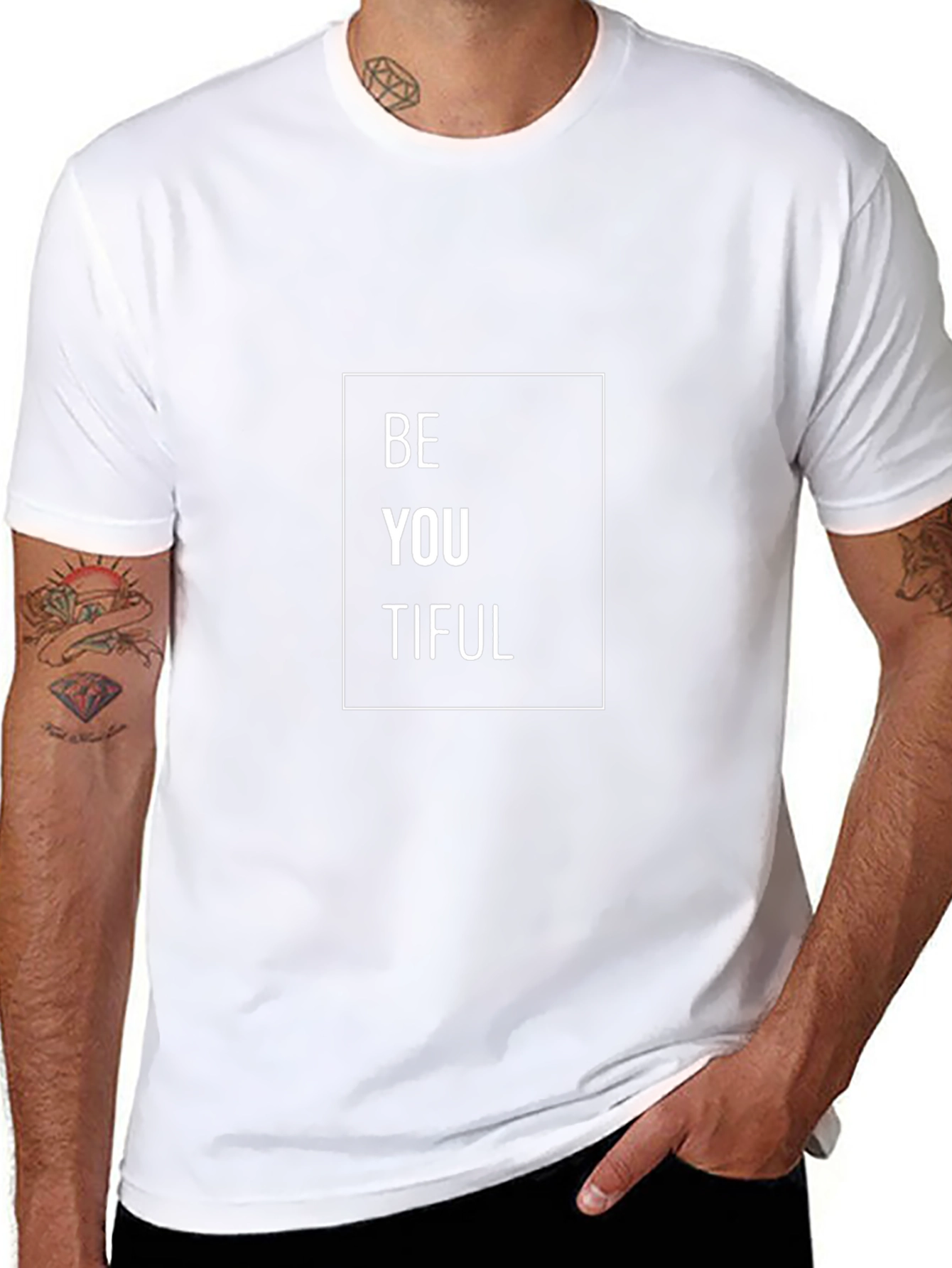 BeYOUtiful Black Graphic Tee - Stylish Casual Wear