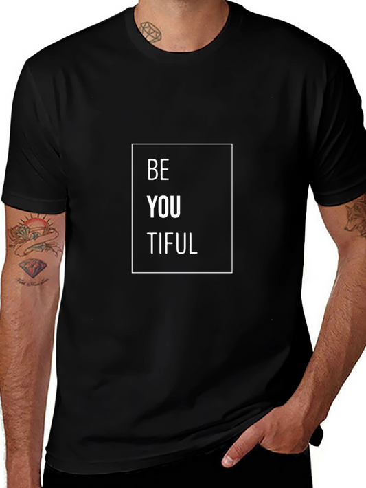 BeYOUtiful Black Graphic Tee - Stylish Casual Wear