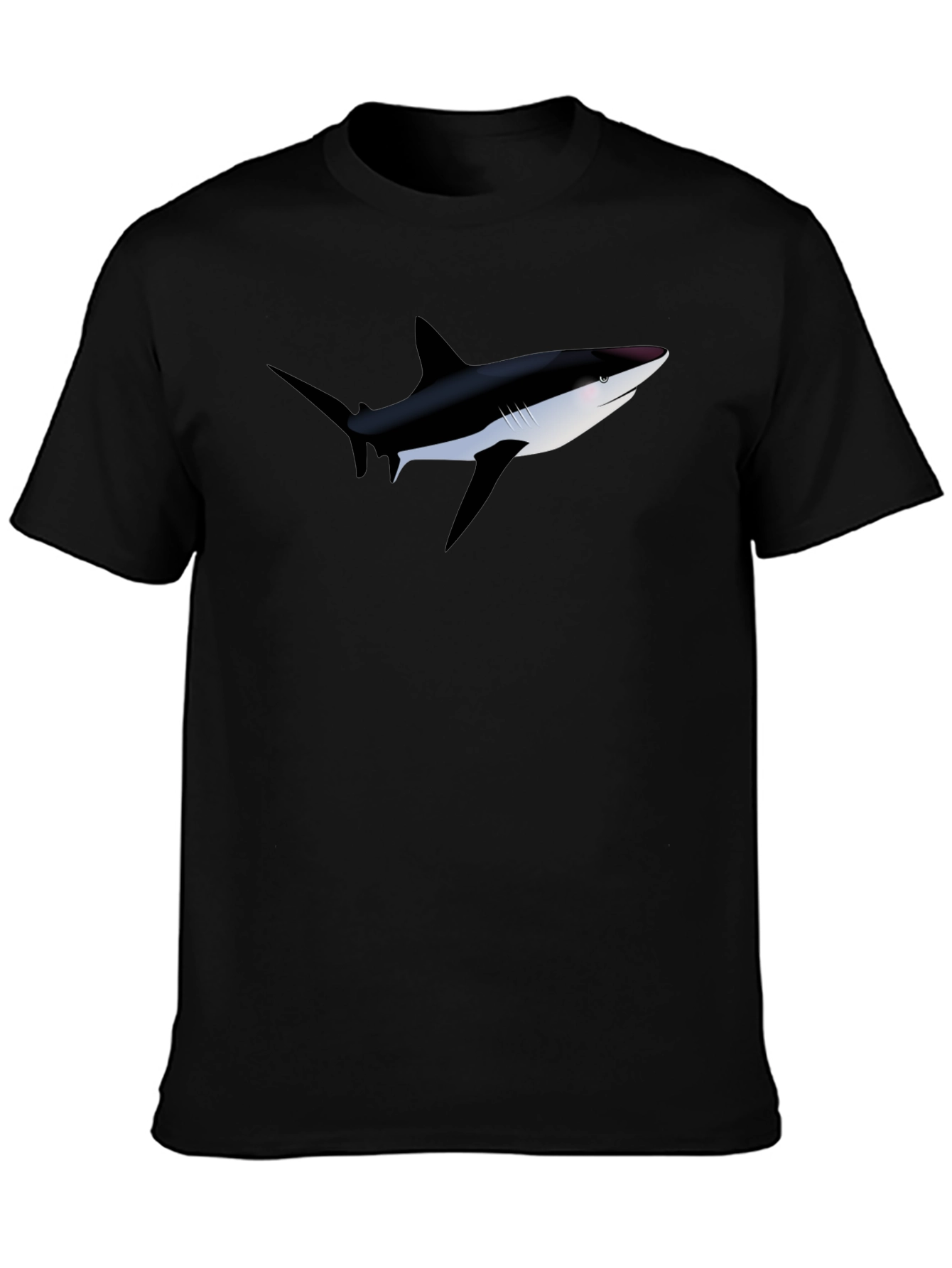 Shark Graphic Black T-Shirt - Mens Casual Wear