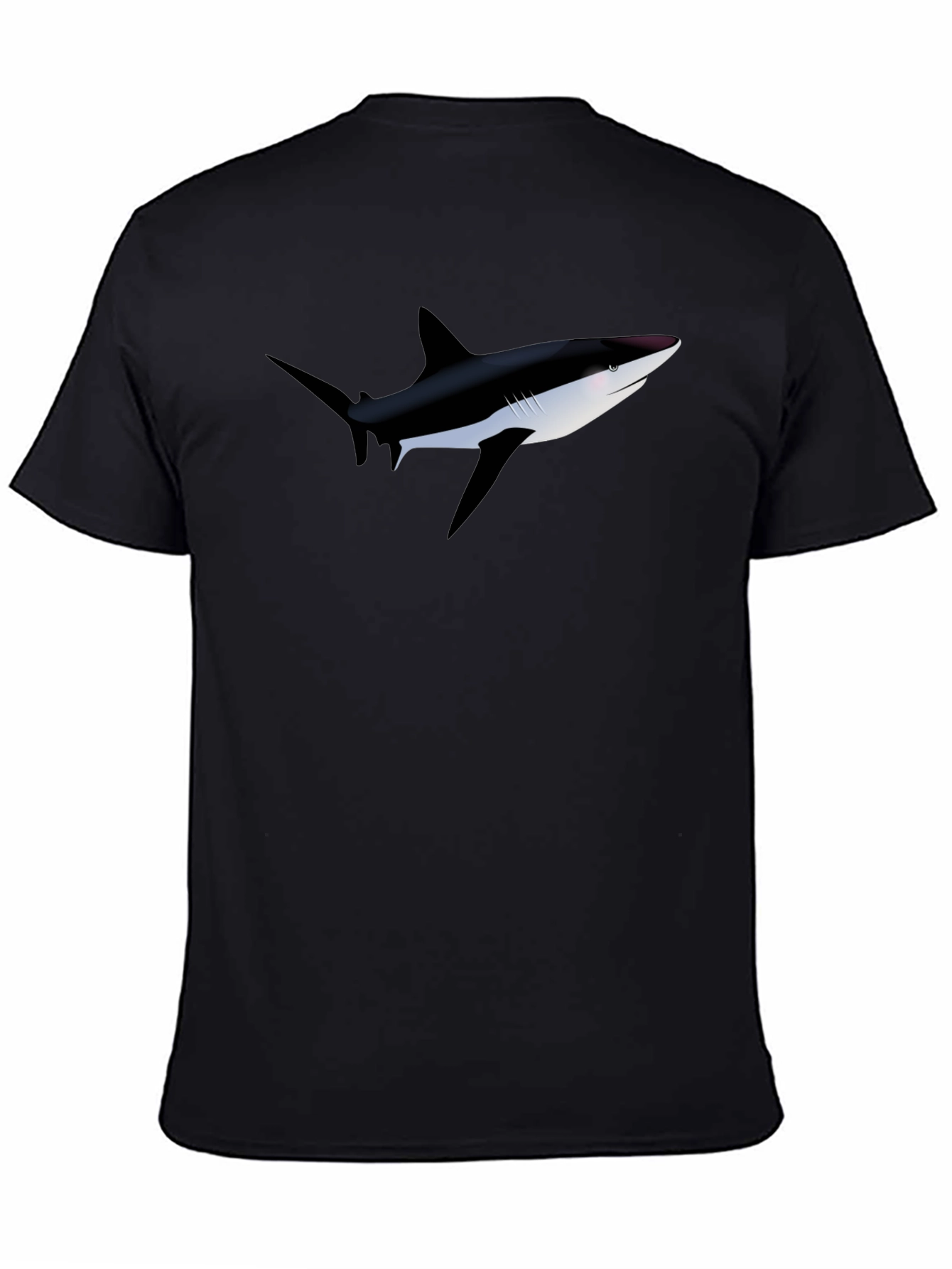Shark Graphic Black T-Shirt - Mens Casual Wear