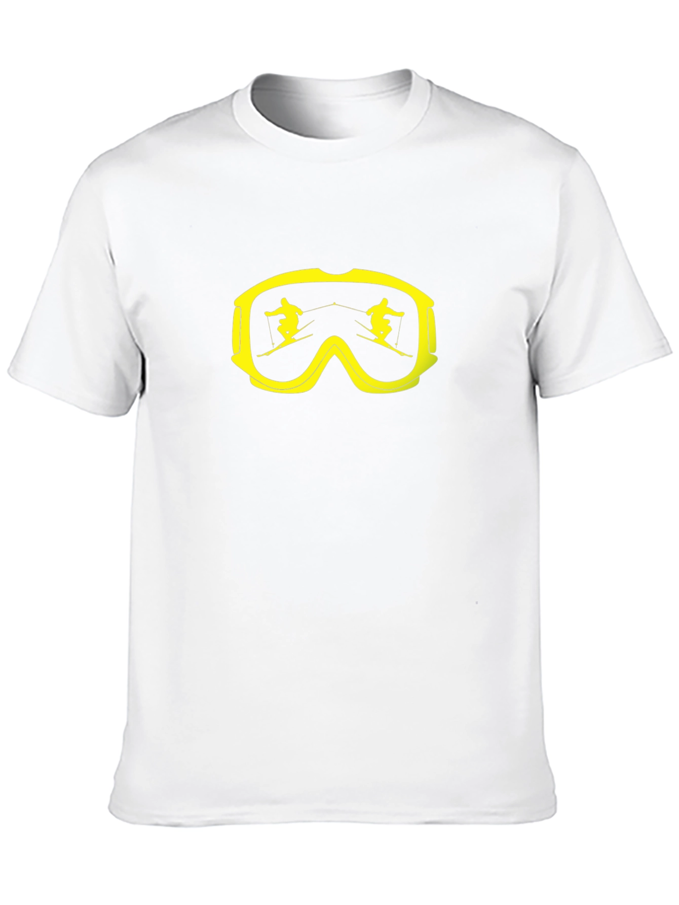 Ski Goggles Graphic Tee - Black Cotton T-Shirt