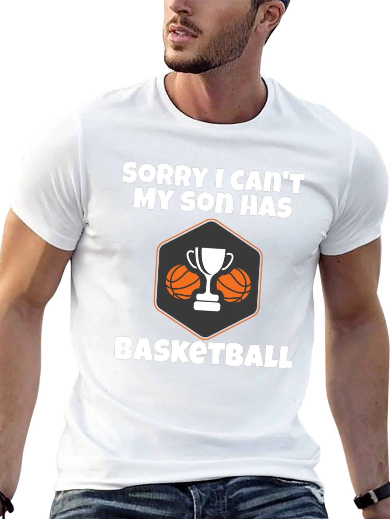 Basketball Son Graphic Tee - Black Cotton T-Shirt