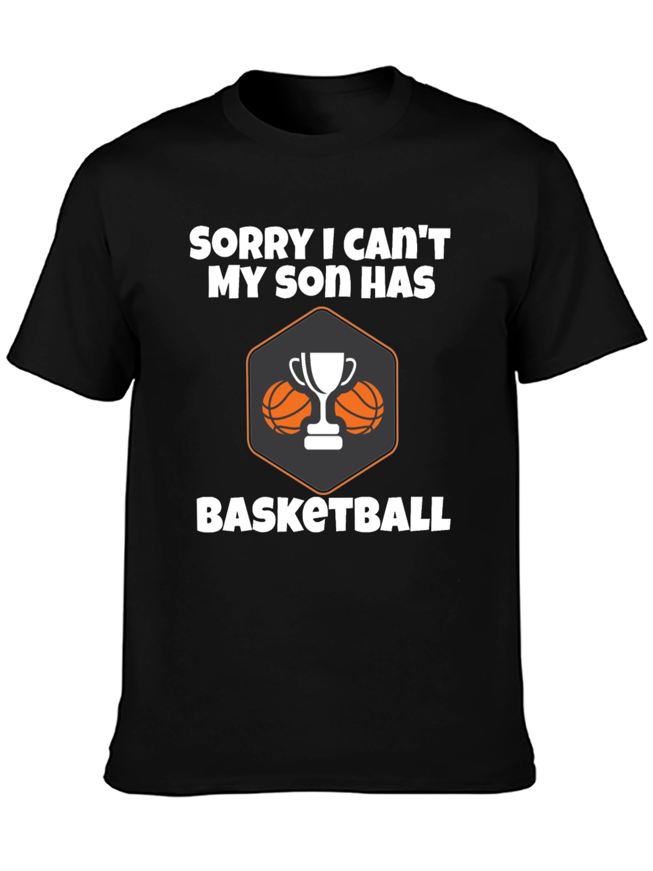 Basketball Son Graphic Tee - Black Cotton T-Shirt