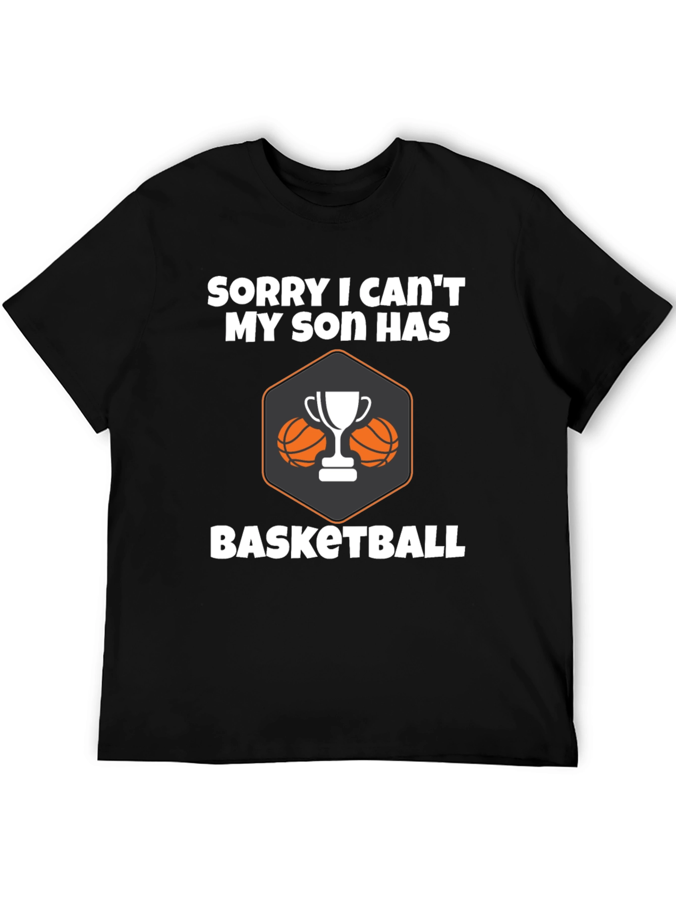 Basketball Son Graphic Tee - Black Cotton T-Shirt
