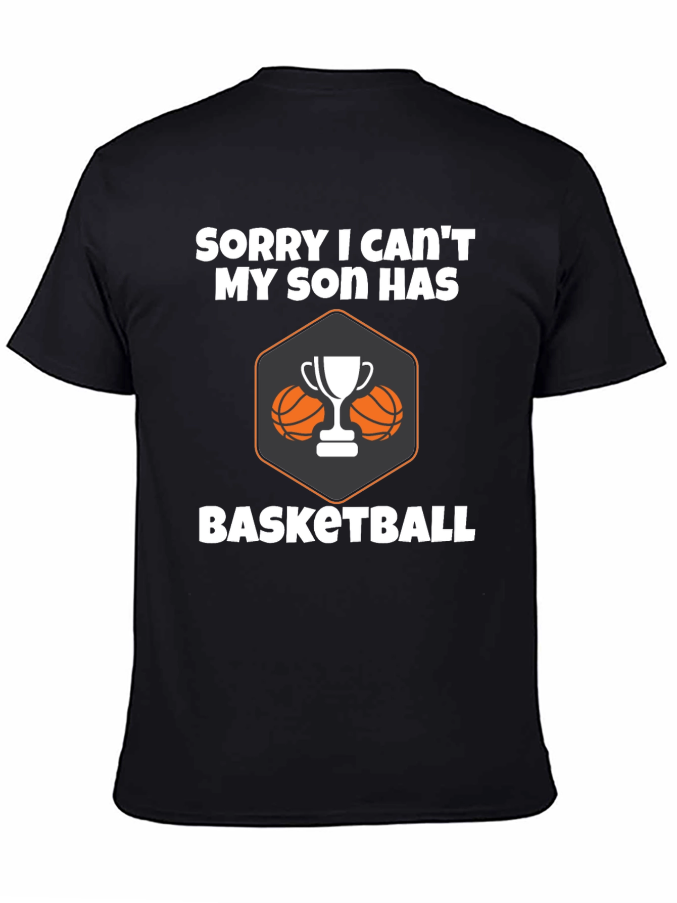 Basketball Son Graphic Tee - Black Cotton T-Shirt