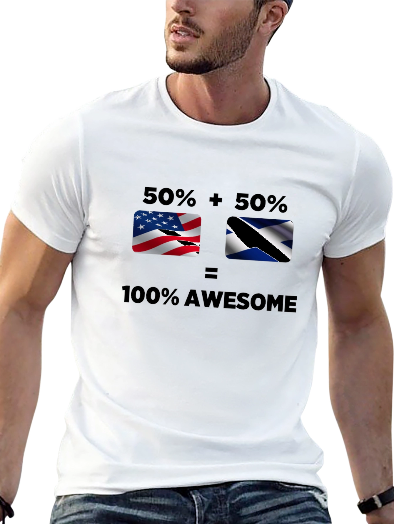 Awesome USA & Scotland Mix T-Shirt