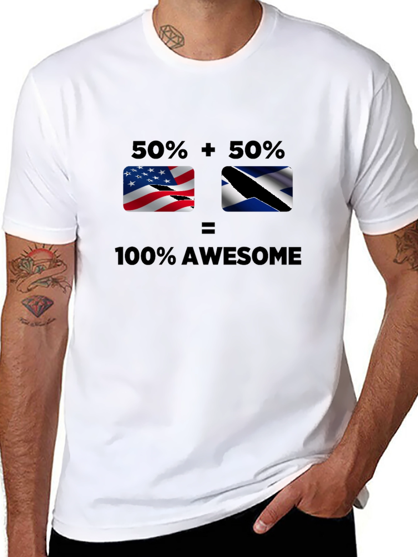 Awesome USA & Scotland Mix T-Shirt