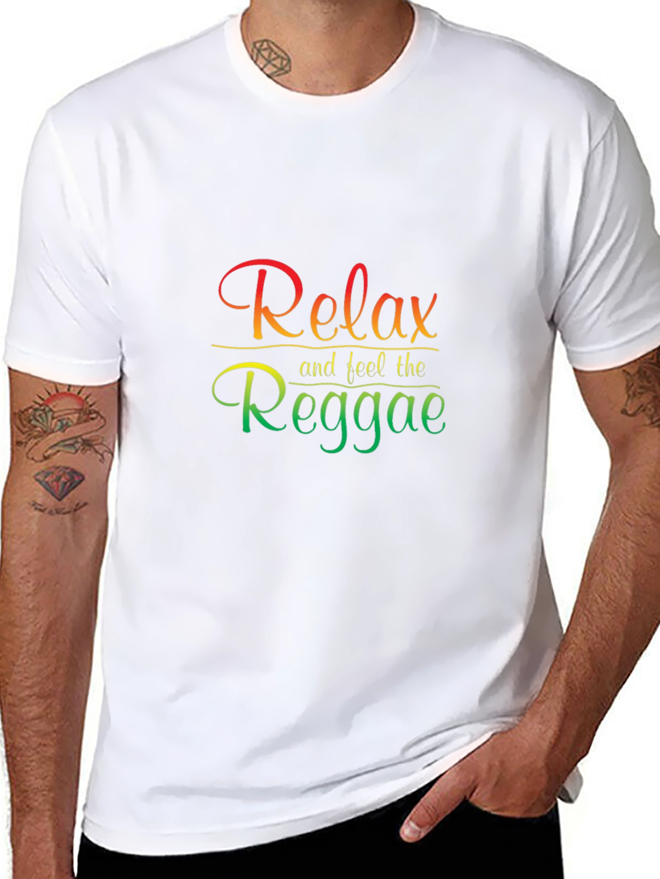 Relax and Feel the Reggae Black T-Shirt