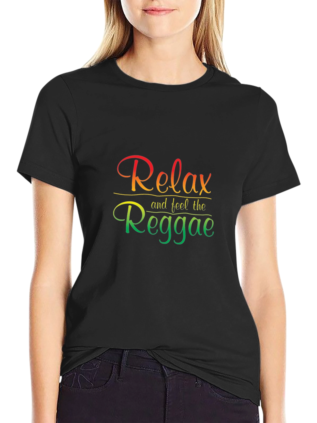 Relax and Feel the Reggae Black T-Shirt