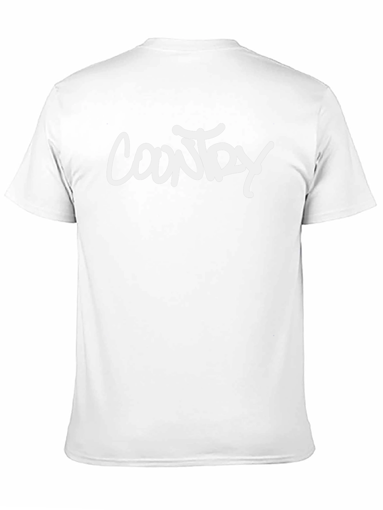 Country White Text Graphic Black T-Shirt