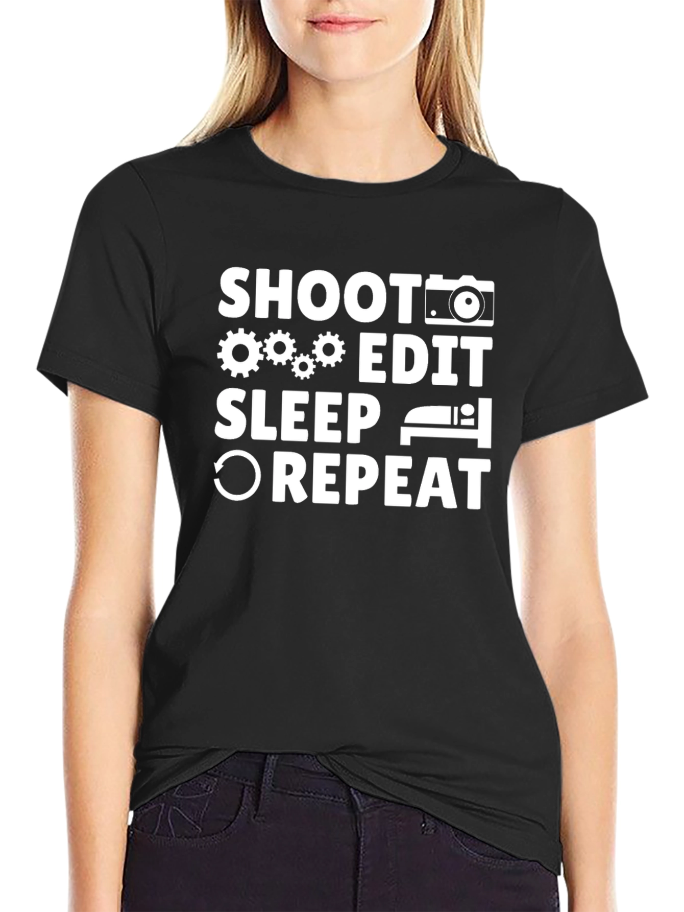 Shoot Edit Sleep Repeat Photographer T-Shirt