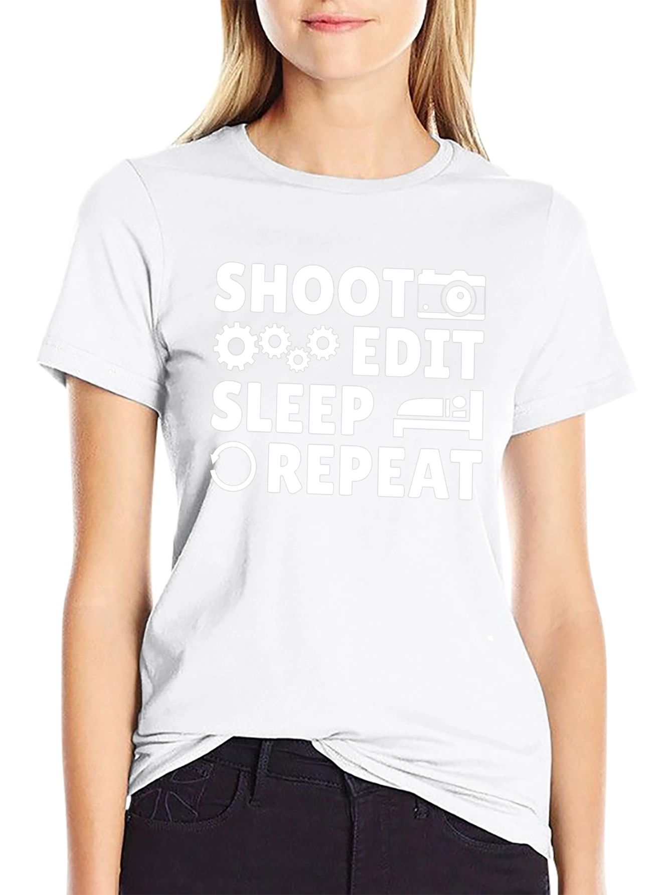 Shoot Edit Sleep Repeat Photographer T-Shirt