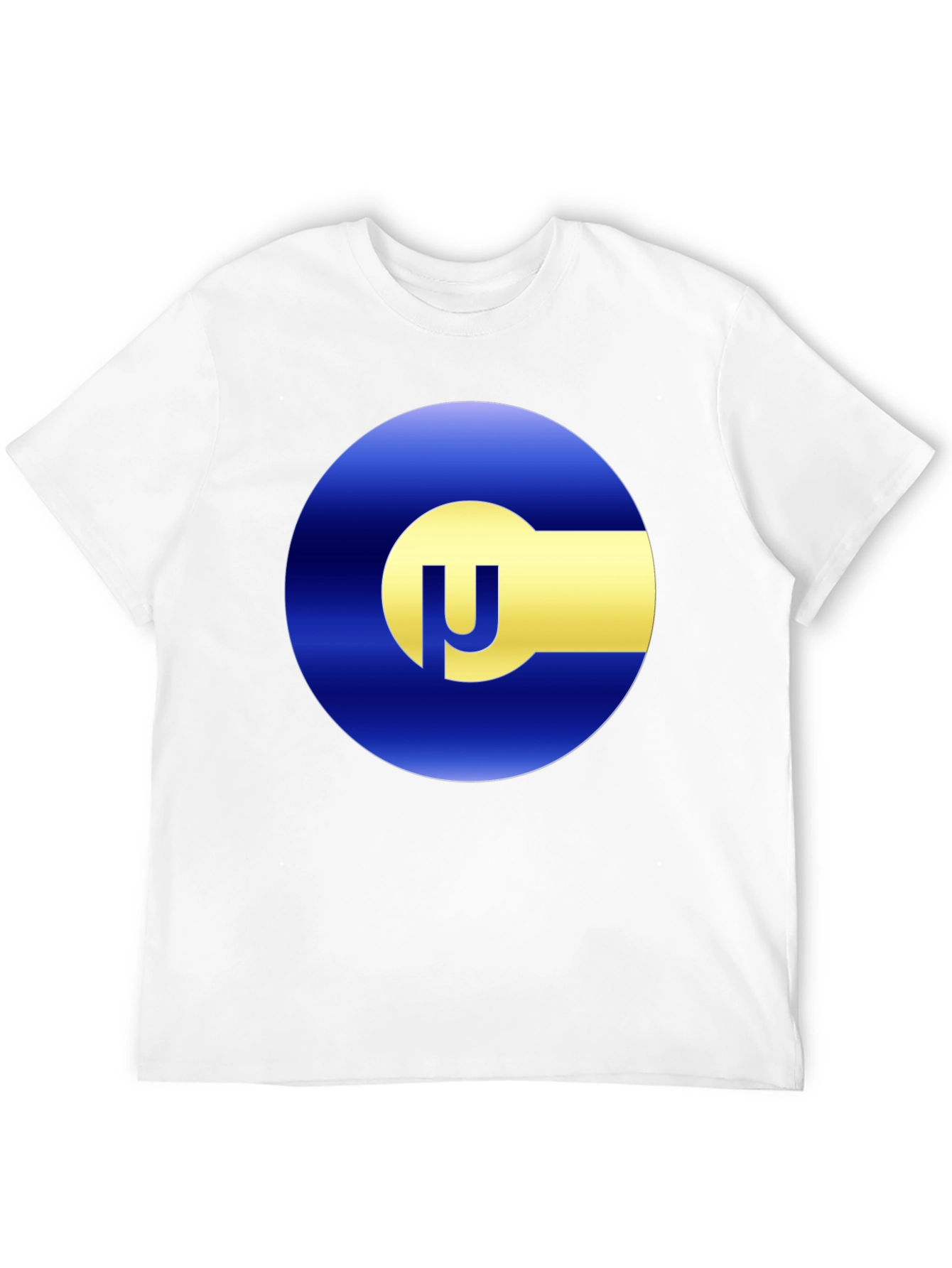 Blue & Gold Circle Logo Black T-Shirt