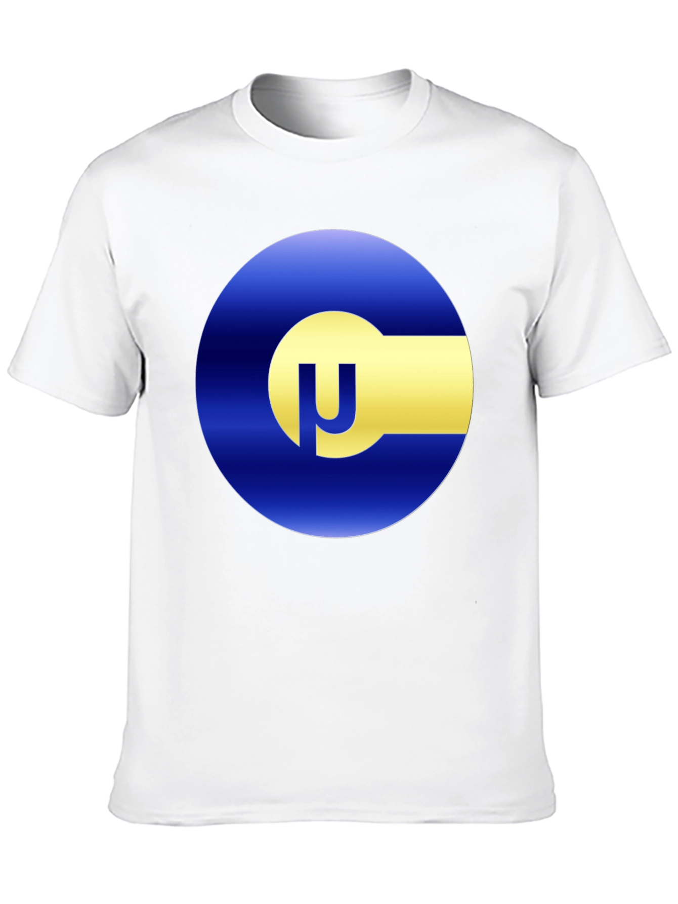 Blue & Gold Circle Logo Black T-Shirt
