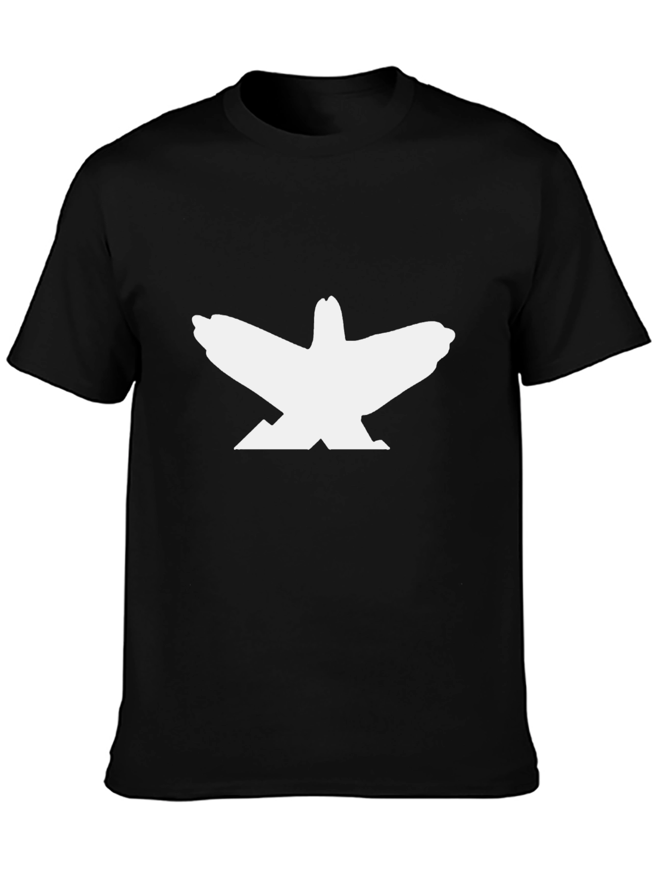 Black T-Shirt with Bird Graphic