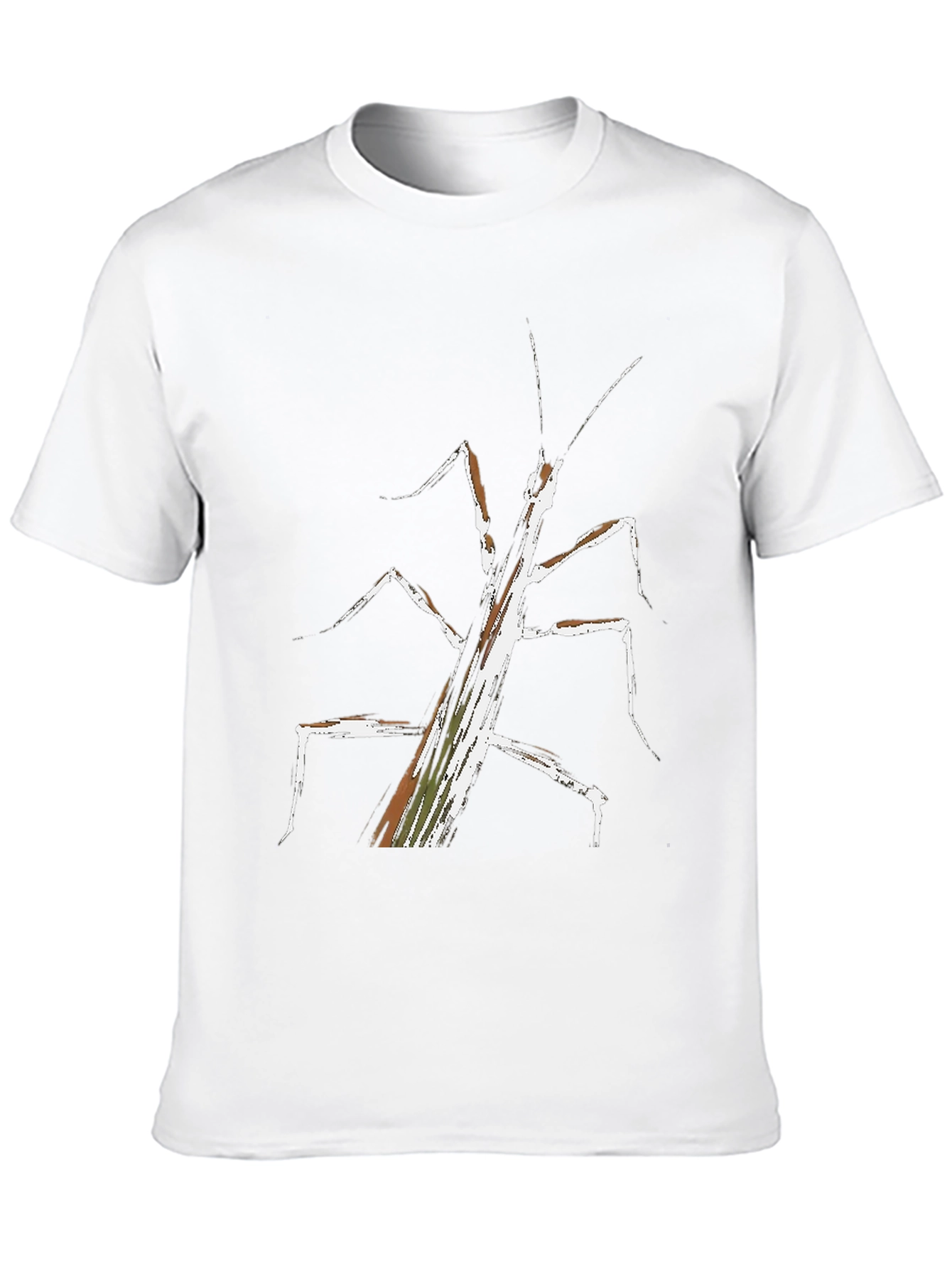 Abstract Stick Bug Graphic Tee - Unique Design