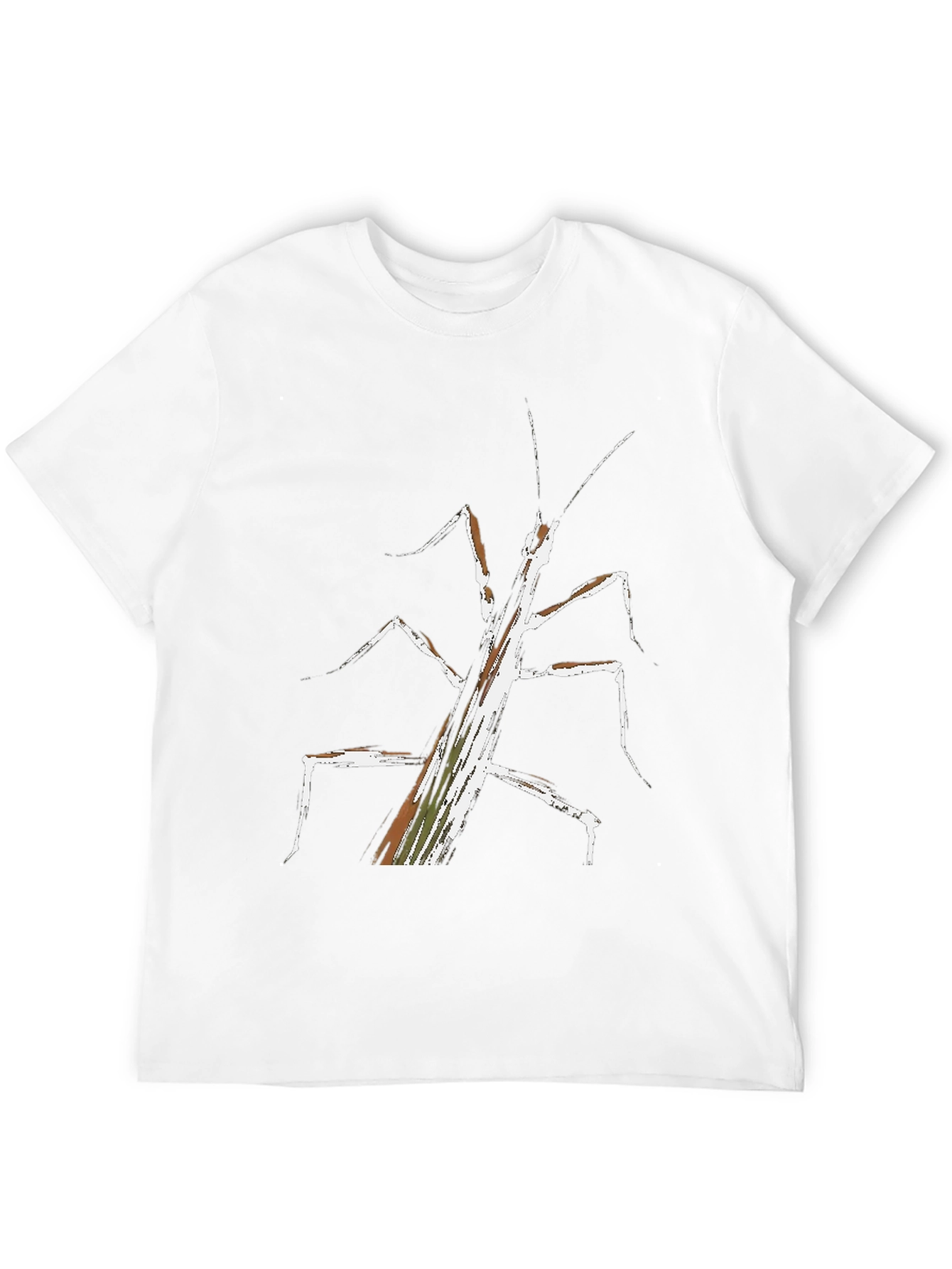 Abstract Stick Bug Graphic Tee - Unique Design