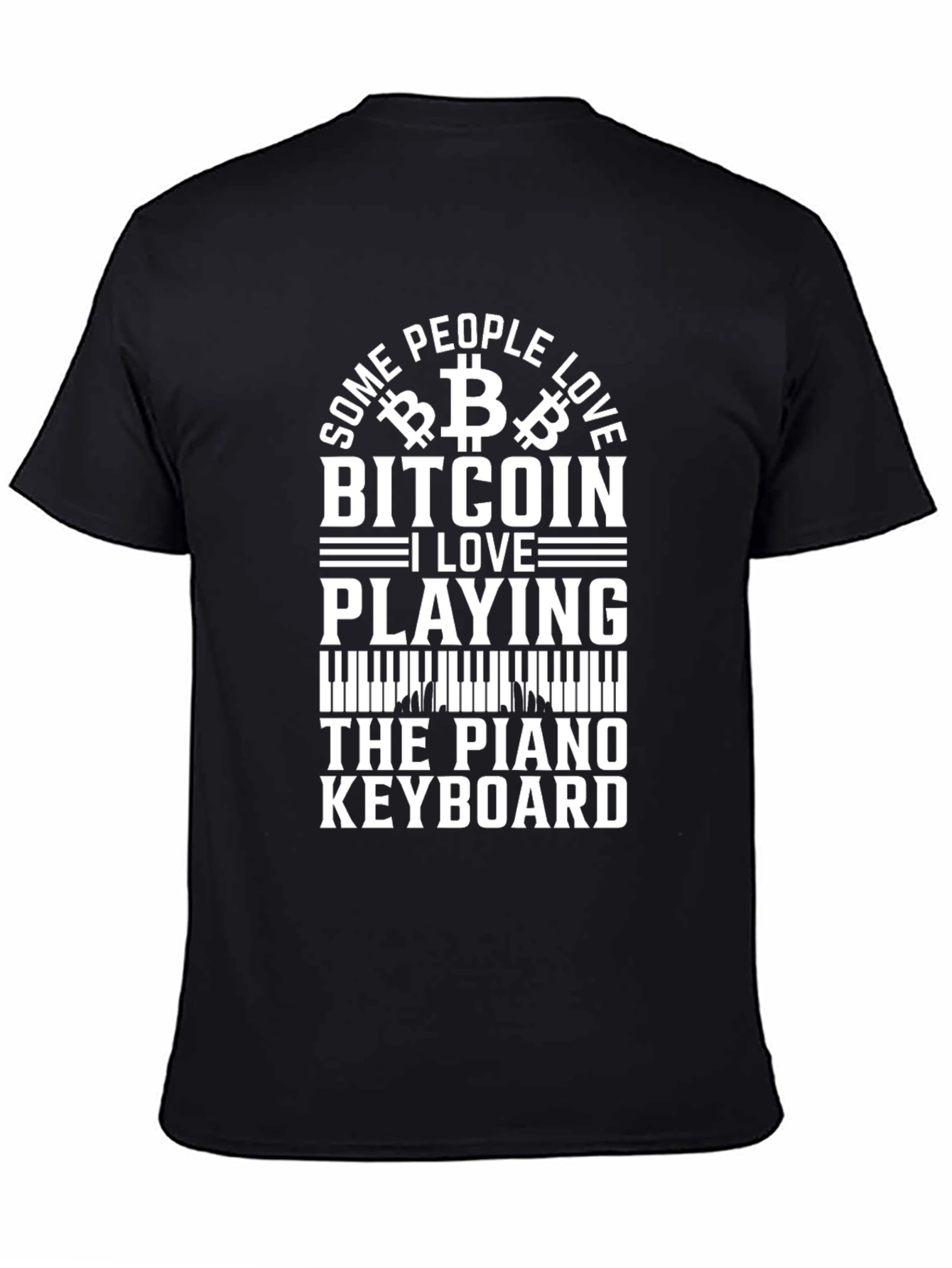 Bitcoin & Piano Keyboard T-Shirt