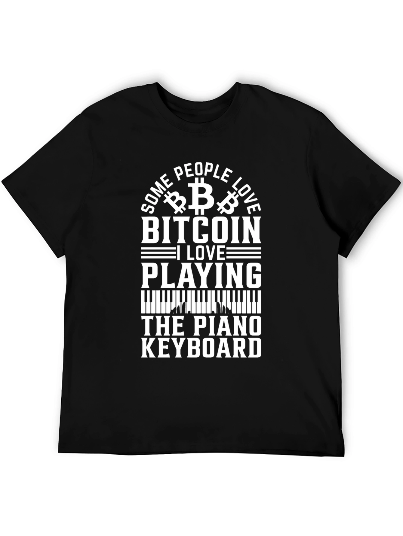 Bitcoin & Piano Keyboard T-Shirt