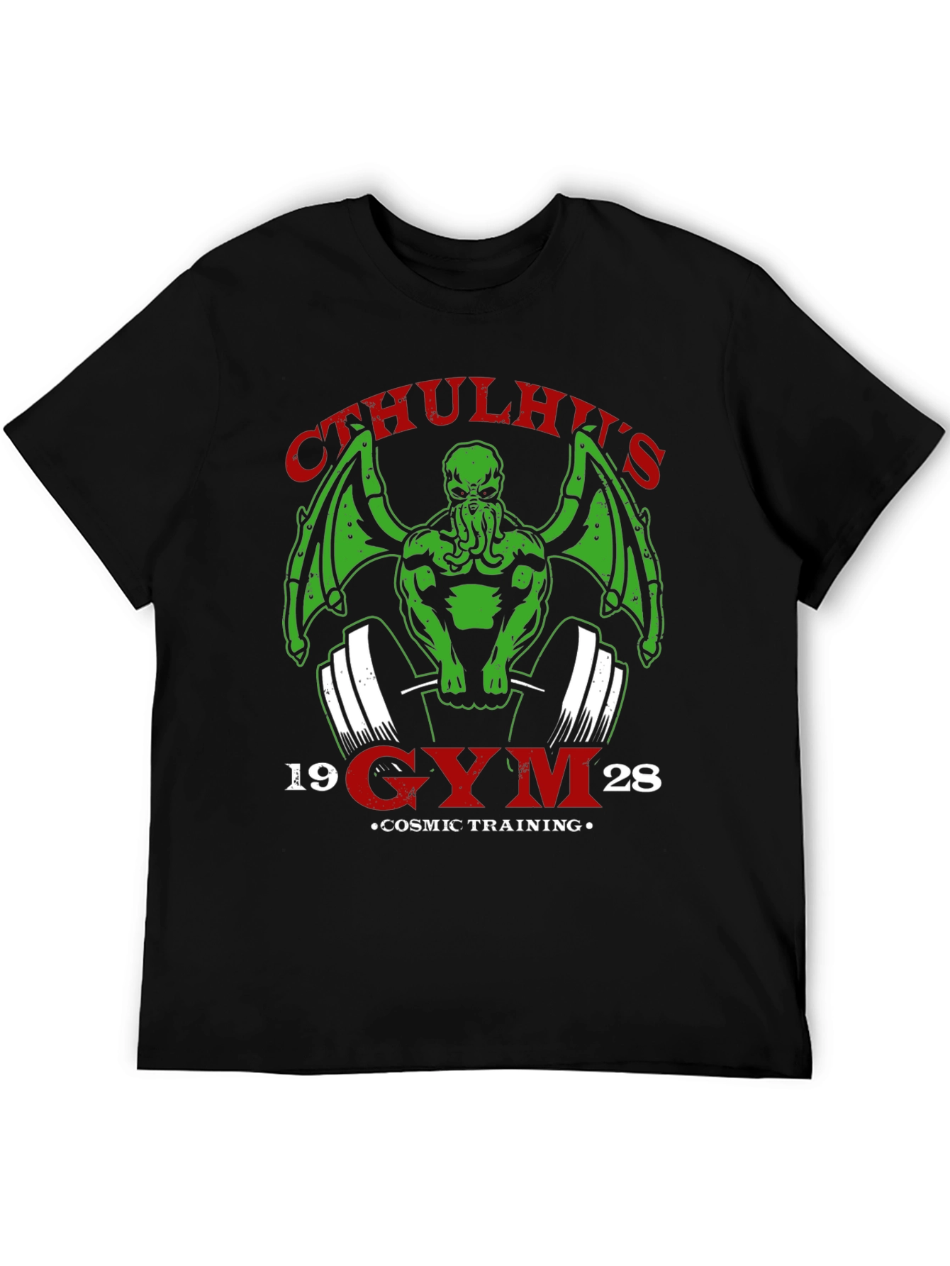 Cthulhus Gym Black T-Shirt: Cosmic Training Apparel