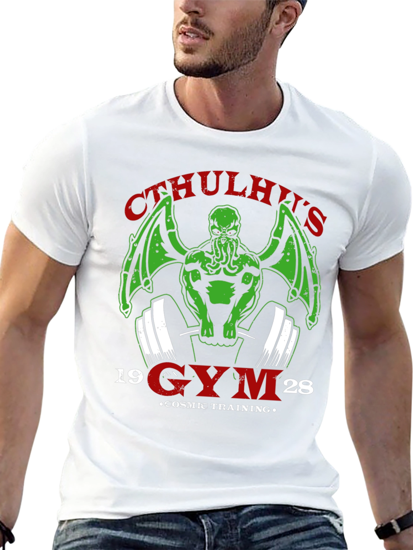 Cthulhus Gym Black T-Shirt: Cosmic Training Apparel