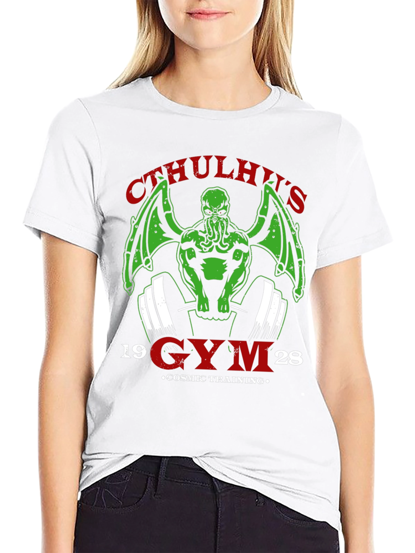 Cthulhus Gym Black T-Shirt: Cosmic Training Apparel