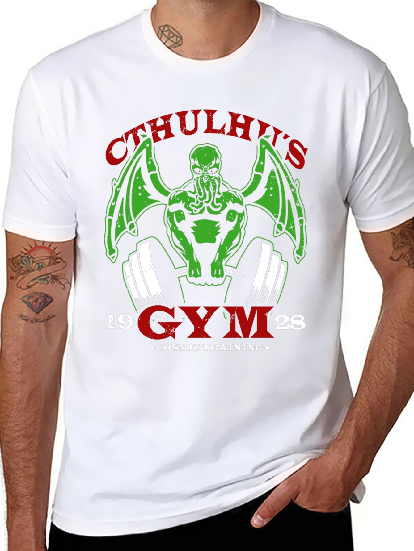 Cthulhus Gym Black T-Shirt: Cosmic Training Apparel