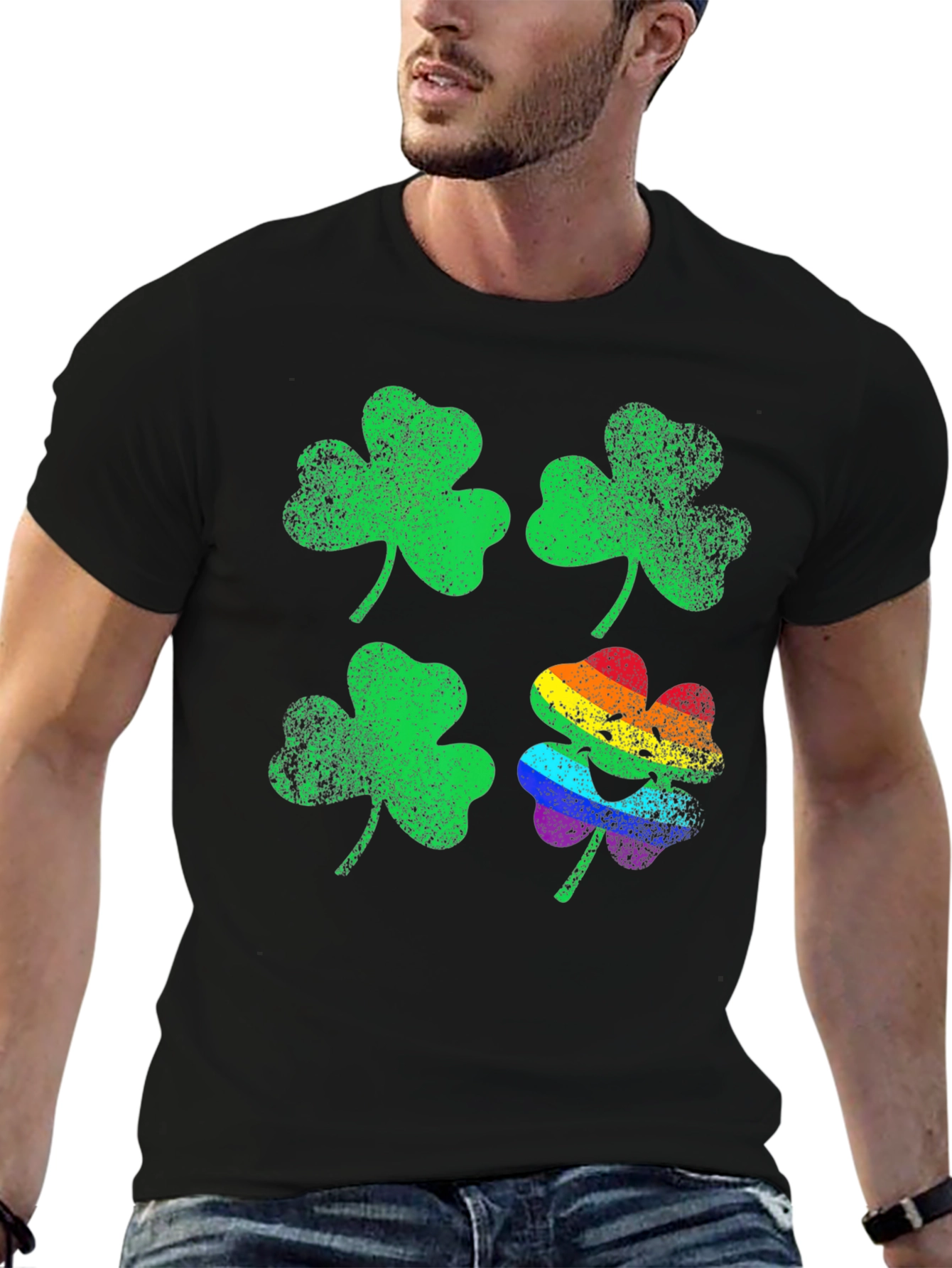 St. Patricks Day Rainbow Shamrock T-Shirt