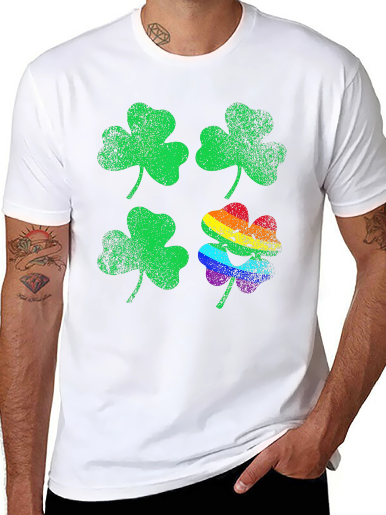 St. Patricks Day Rainbow Shamrock T-Shirt