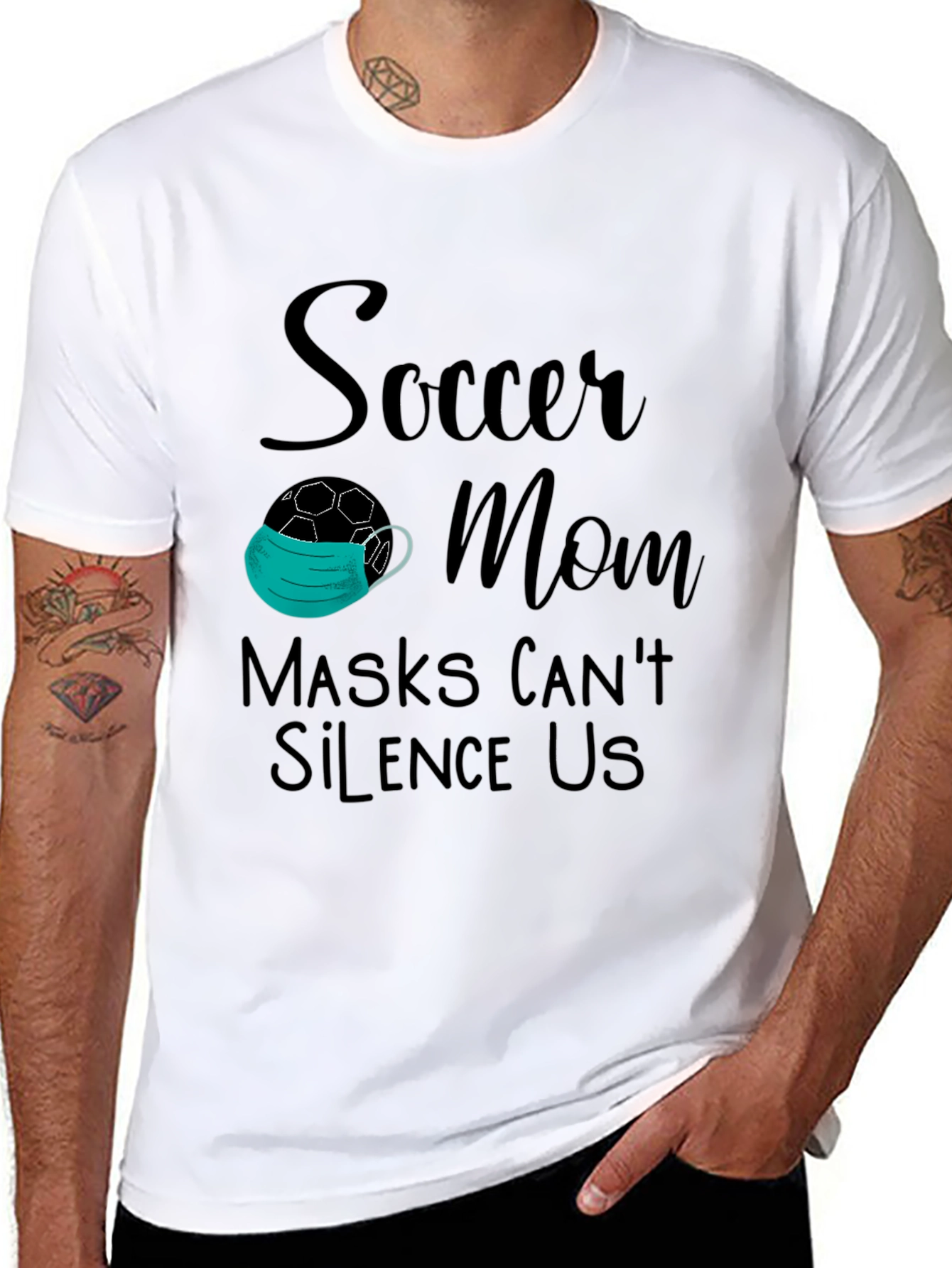 Soccer Mom Masks Cant Silence Us T-Shirt