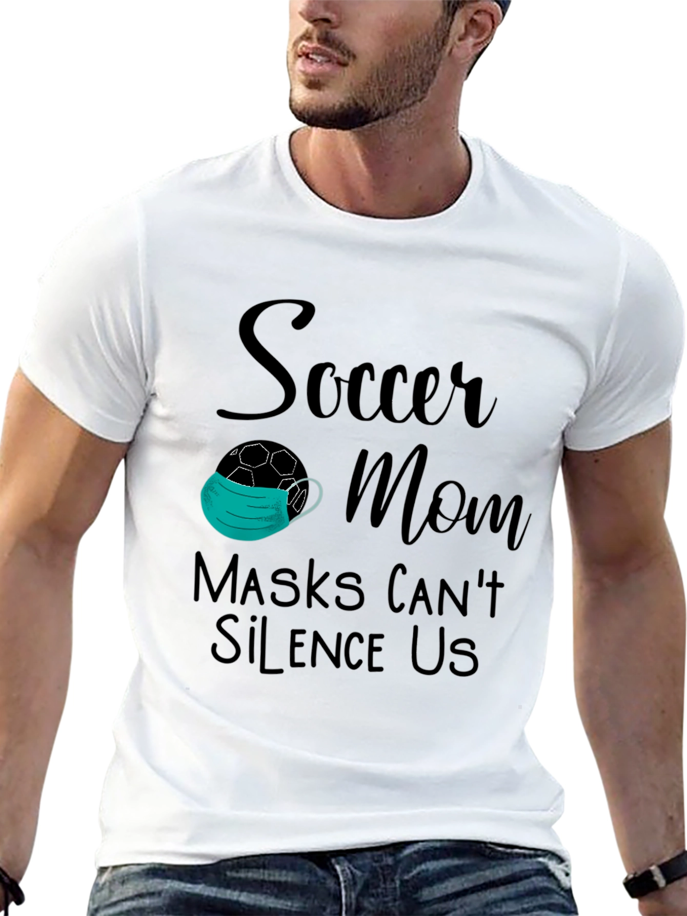 Soccer Mom Masks Cant Silence Us T-Shirt