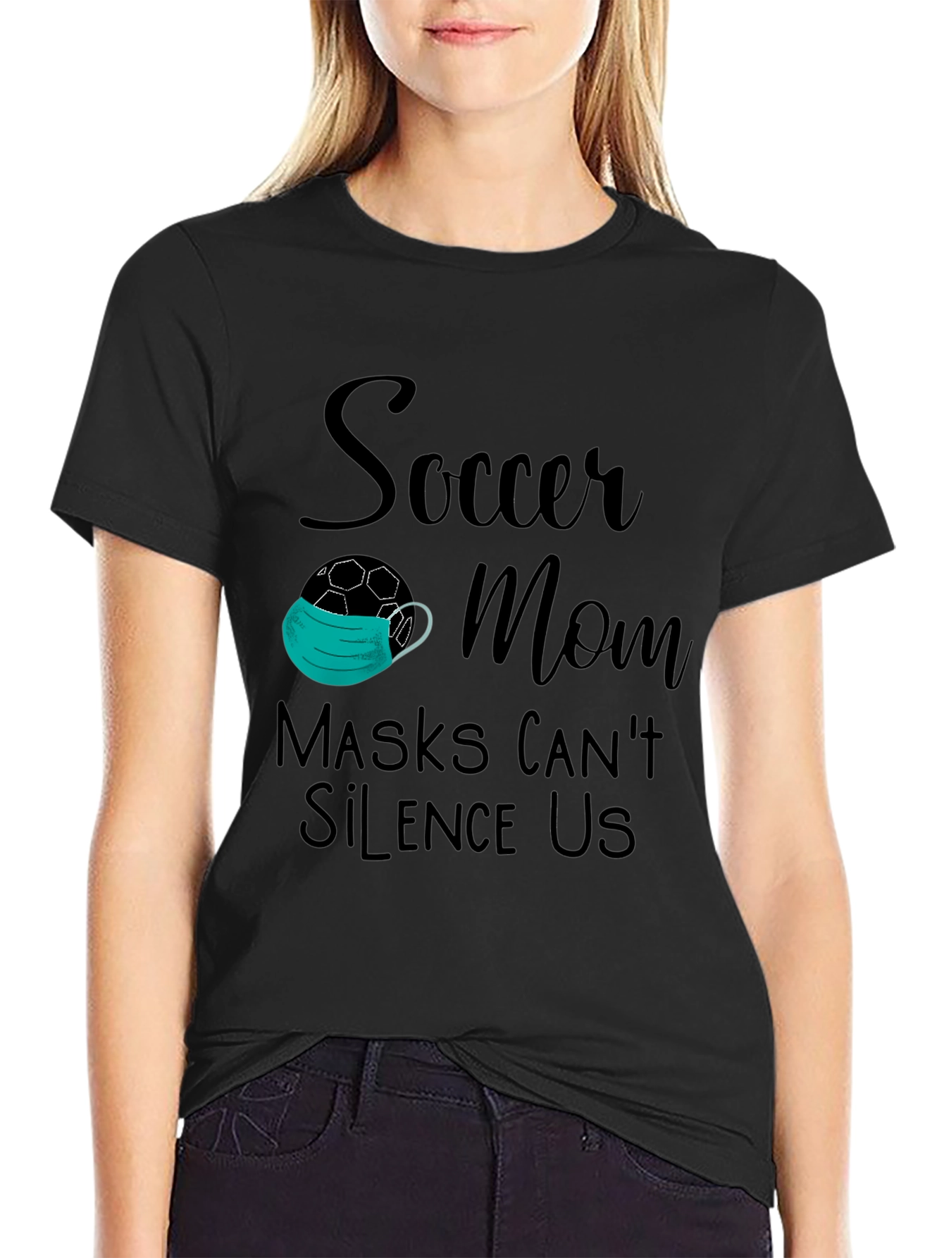 Soccer Mom Masks Cant Silence Us T-Shirt